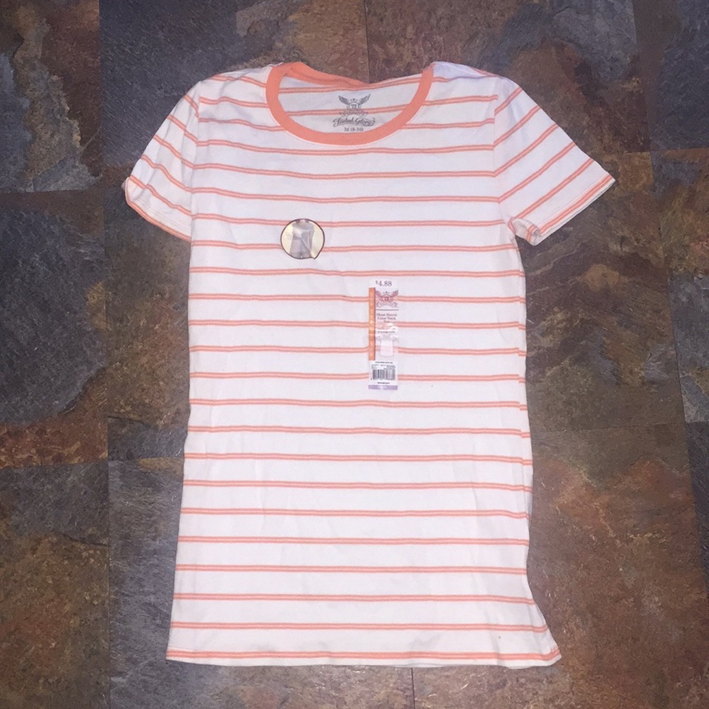 Orange and White striped t-shirt